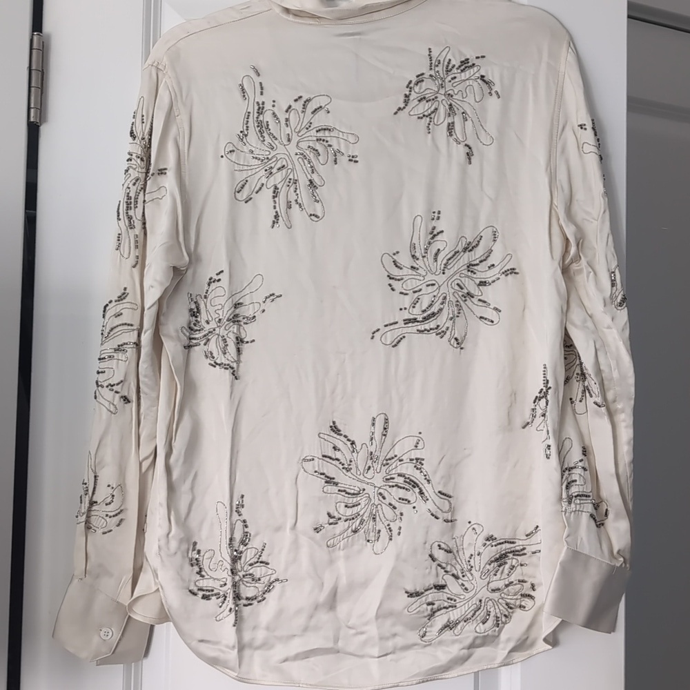NWT Zara Embroidered Beaded Top - Picture 10 of 11